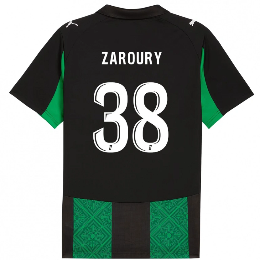Danxen Pánské Anass Zaroury #38 Černá Zelená Daleko Hráčské Dresy 2025/26 Dres