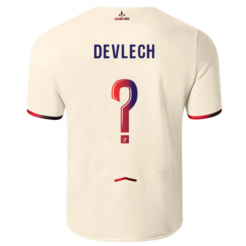 Danxen Pánské Gwenaëlle Devleesschauwer #0 Špinavě Bílá Červená Daleko Hráčské Dresy 2025/26 Dres