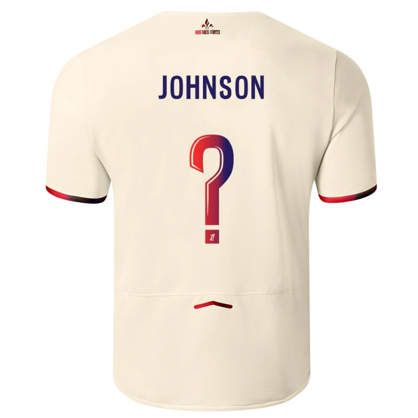 Danxen Pánské Kédie Johnson #0 Špinavě Bílá Červená Daleko Hráčské Dresy 2025/26 Dres