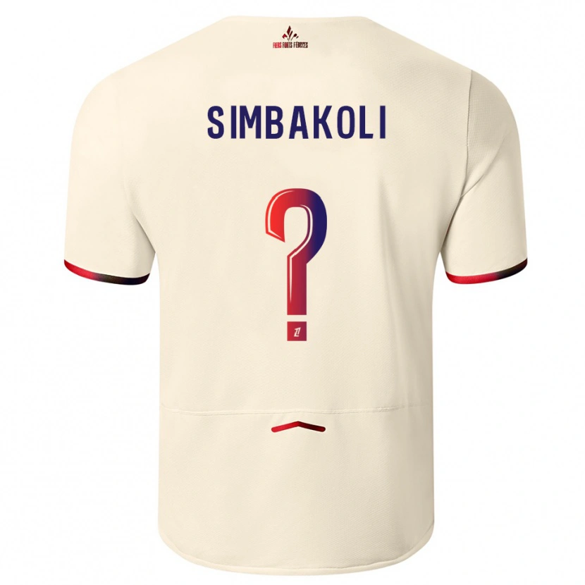 Danxen Pánské Mamadou Simbakoli #0 Špinavě Bílá Červená Daleko Hráčské Dresy 2025/26 Dres