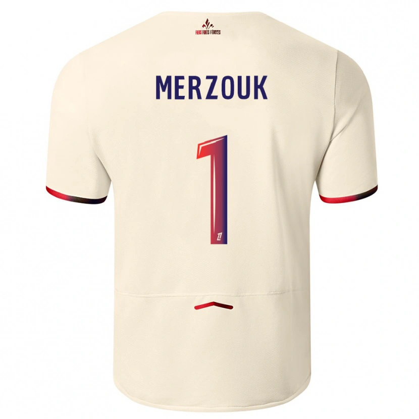 Danxen Pánské Samy Merzouk #1 Špinavě Bílá Červená Daleko Hráčské Dresy 2025/26 Dres
