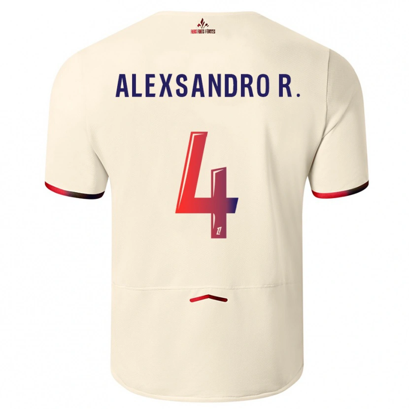 Danxen Pánské Alexsandro #4 Špinavě Bílá Červená Daleko Hráčské Dresy 2025/26 Dres