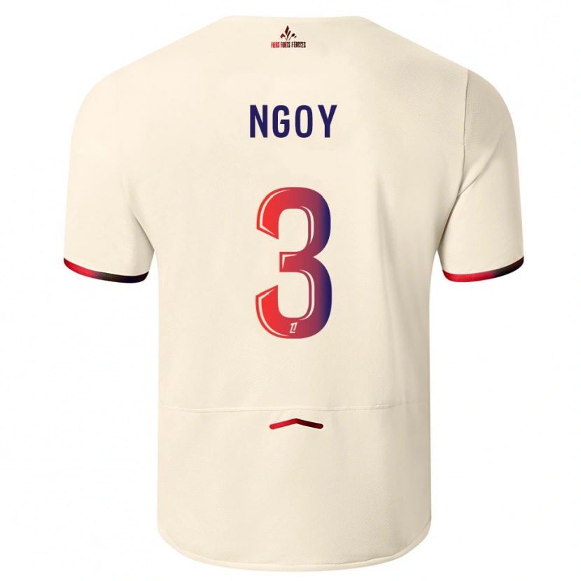 Danxen Pánské Nathan Ngoy #3 Špinavě Bílá Červená Daleko Hráčské Dresy 2025/26 Dres