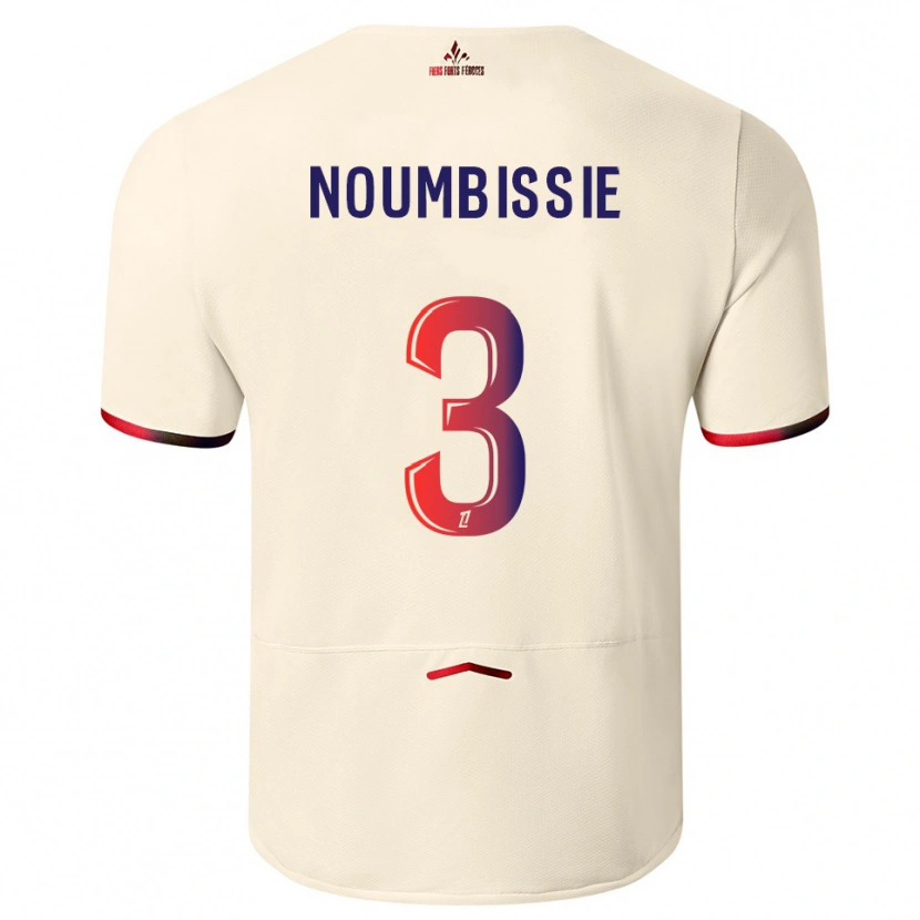 Danxen Pánské Stéphane Noumbissie #3 Špinavě Bílá Červená Daleko Hráčské Dresy 2025/26 Dres