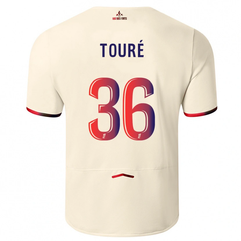 Danxen Pánské Ousmane Touré #36 Špinavě Bílá Červená Daleko Hráčské Dresy 2025/26 Dres