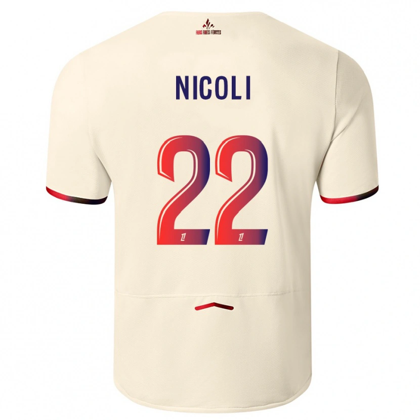 Danxen Pánské Morgane Nicoli #22 Špinavě Bílá Červená Daleko Hráčské Dresy 2025/26 Dres