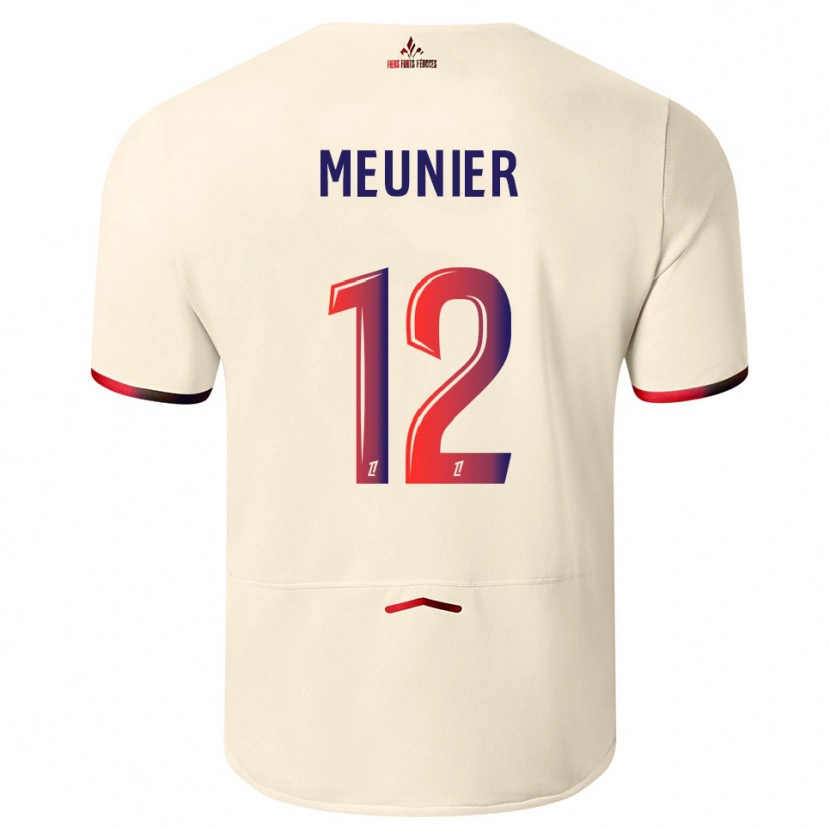 Danxen Pánské Thomas Meunier #12 Špinavě Bílá Červená Daleko Hráčské Dresy 2025/26 Dres