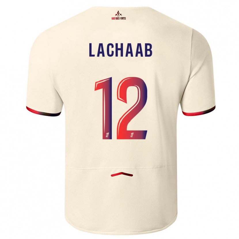 Danxen Pánské Younes Lachaab #12 Špinavě Bílá Červená Daleko Hráčské Dresy 2025/26 Dres