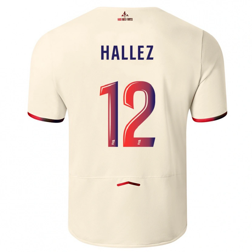 Danxen Pánské Alexis Hallez #12 Špinavě Bílá Červená Daleko Hráčské Dresy 2025/26 Dres
