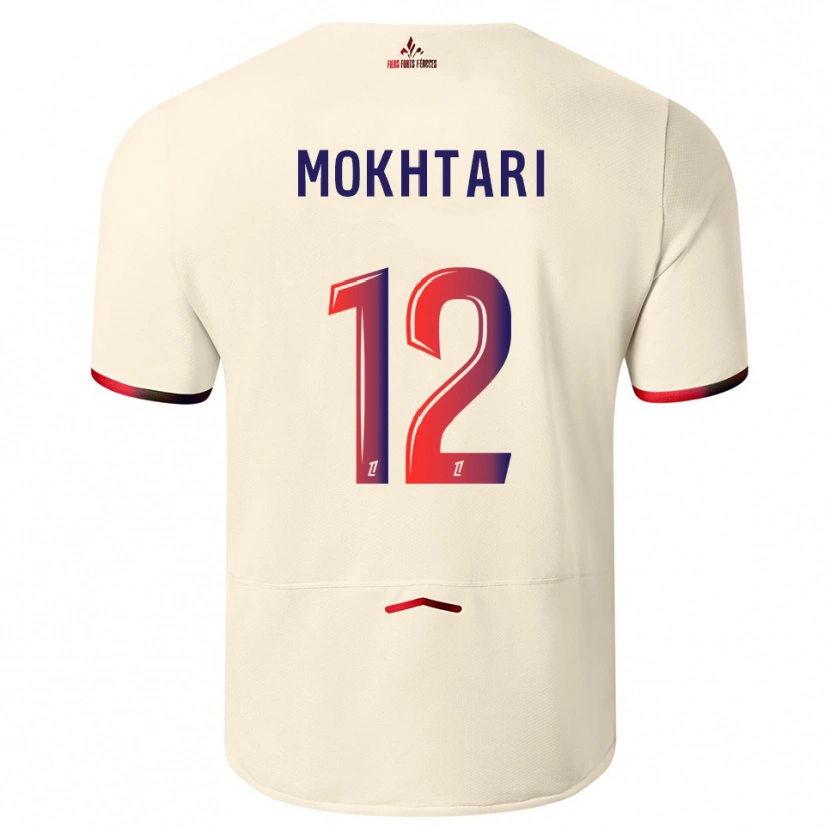 Danxen Pánské Brahim Mokhtari #12 Špinavě Bílá Červená Daleko Hráčské Dresy 2025/26 Dres