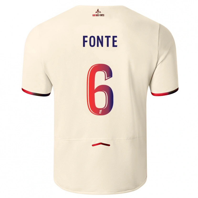 Danxen Pánské Jose Fonte #6 Špinavě Bílá Červená Daleko Hráčské Dresy 2025/26 Dres