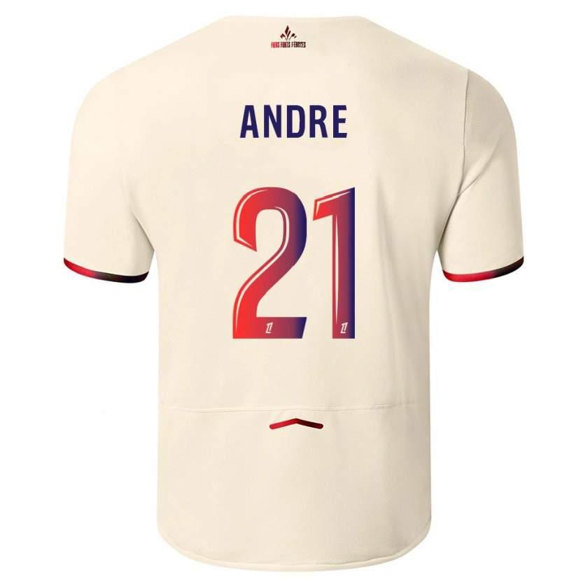 Danxen Pánské Benjamin André #21 Špinavě Bílá Červená Daleko Hráčské Dresy 2025/26 Dres