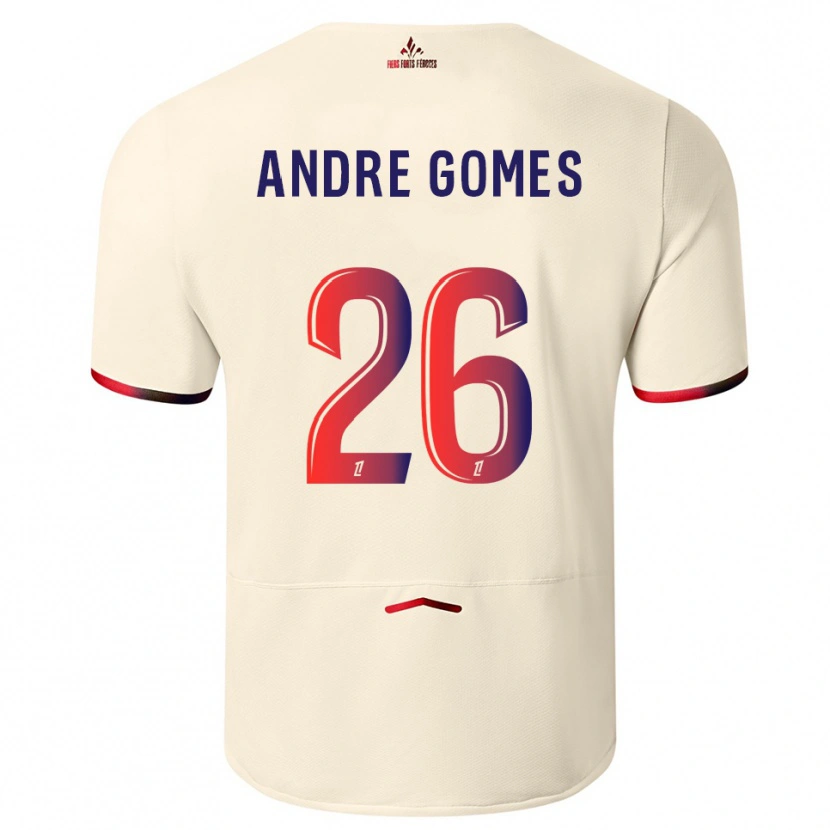 Danxen Pánské André Gomes #26 Špinavě Bílá Červená Daleko Hráčské Dresy 2025/26 Dres
