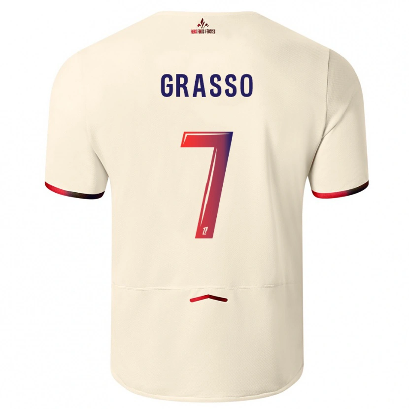 Danxen Pánské Enzo Grasso #7 Špinavě Bílá Červená Daleko Hráčské Dresy 2025/26 Dres