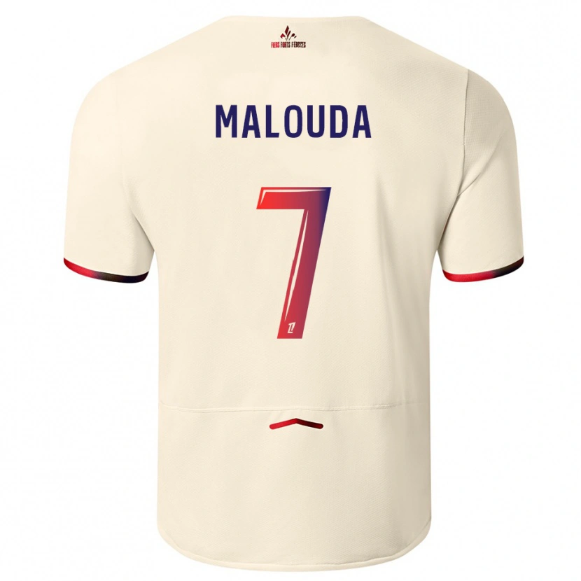 Danxen Pánské Aaron Malouda #7 Špinavě Bílá Červená Daleko Hráčské Dresy 2025/26 Dres