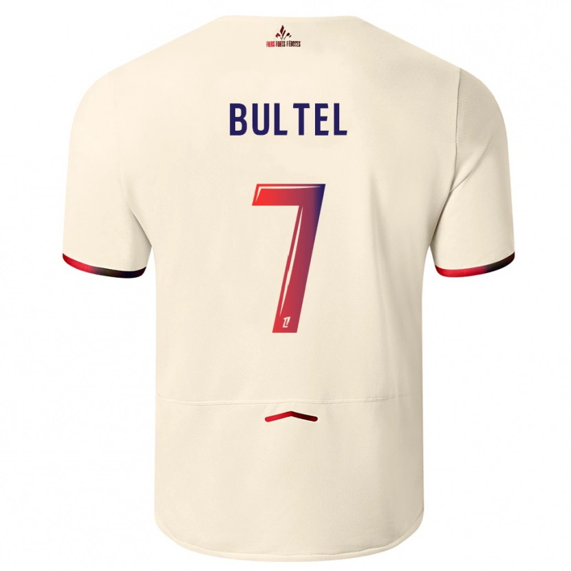 Danxen Pánské Ludivine Bultel #7 Špinavě Bílá Červená Daleko Hráčské Dresy 2025/26 Dres