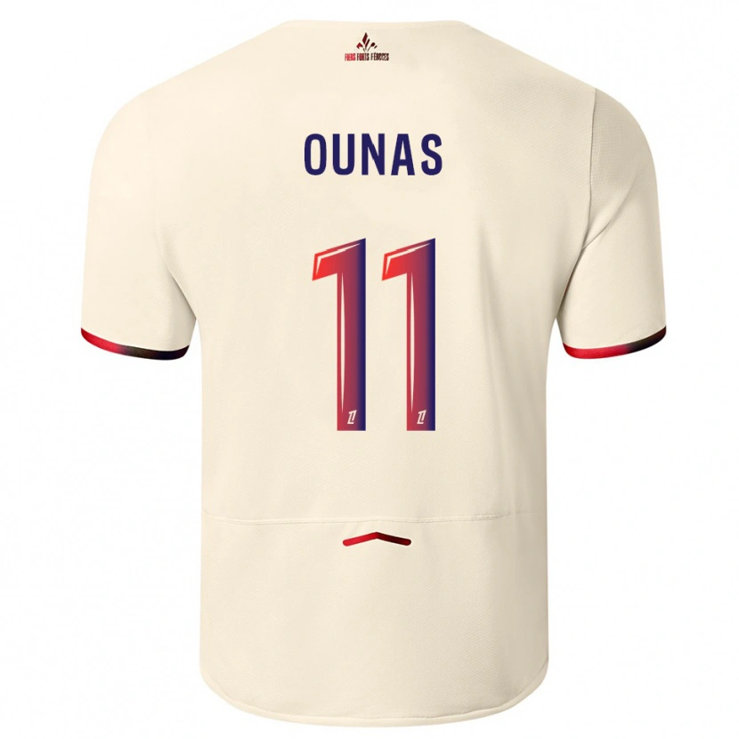 Danxen Pánské Adam Ounas #11 Špinavě Bílá Červená Daleko Hráčské Dresy 2025/26 Dres