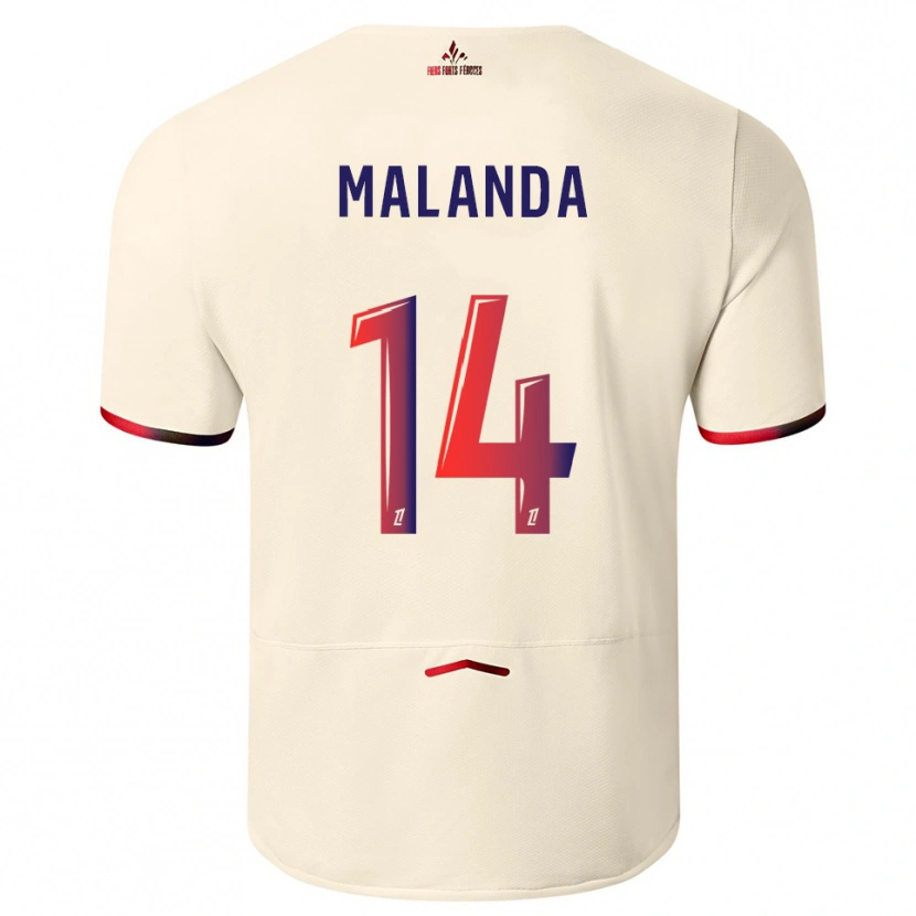 Danxen Pánské Jephthe Malanda #14 Špinavě Bílá Červená Daleko Hráčské Dresy 2025/26 Dres