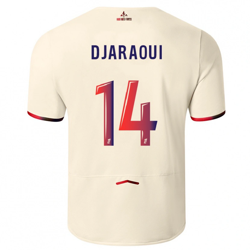 Danxen Pánské Mehdi Djaraoui #14 Špinavě Bílá Červená Daleko Hráčské Dresy 2025/26 Dres