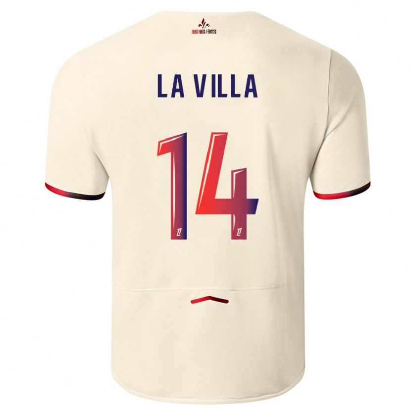 Danxen Pánské Caroline La Villa #14 Špinavě Bílá Červená Daleko Hráčské Dresy 2025/26 Dres