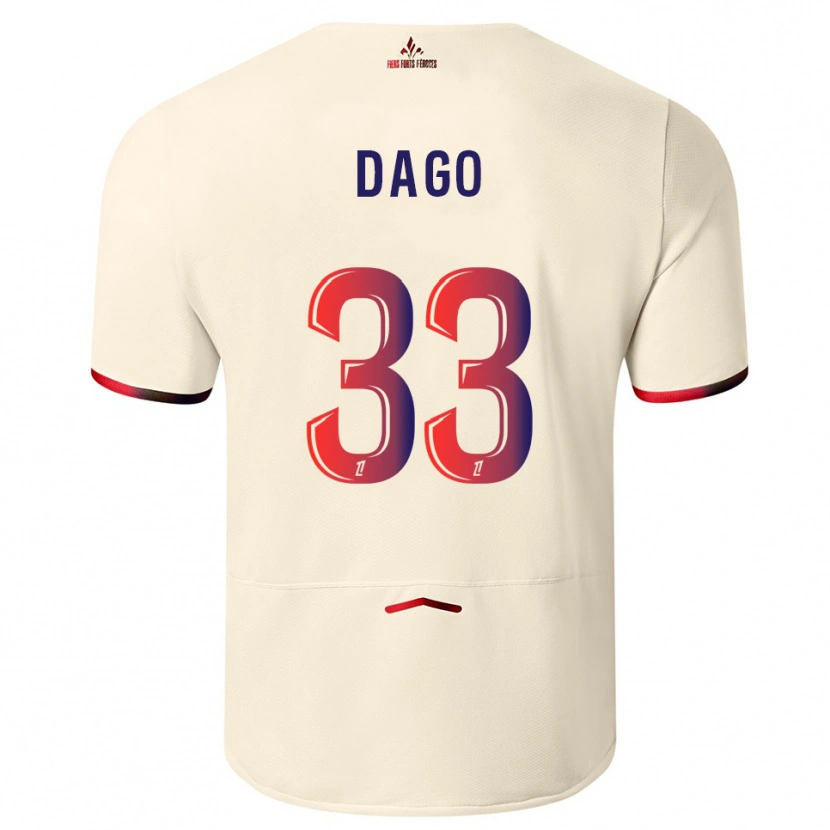 Danxen Pánské Trévis Dago #33 Špinavě Bílá Červená Daleko Hráčské Dresy 2025/26 Dres