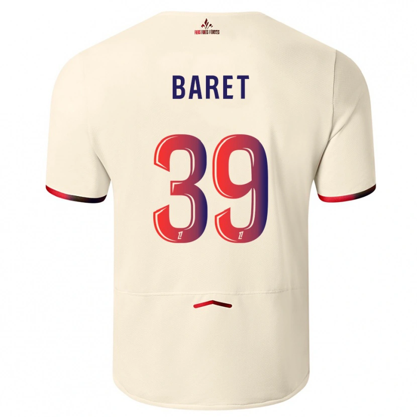 Danxen Pánské Lilian Baret #39 Špinavě Bílá Červená Daleko Hráčské Dresy 2025/26 Dres