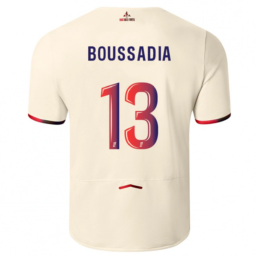 Danxen Pánské Saad Boussadia #13 Špinavě Bílá Červená Daleko Hráčské Dresy 2025/26 Dres