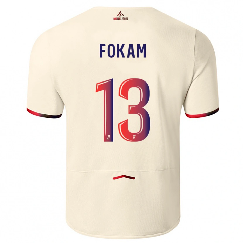 Danxen Pánské Ulrich Fokam #13 Špinavě Bílá Červená Daleko Hráčské Dresy 2025/26 Dres