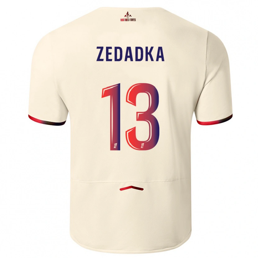 Danxen Pánské Akim Zedadka #13 Špinavě Bílá Červená Daleko Hráčské Dresy 2025/26 Dres