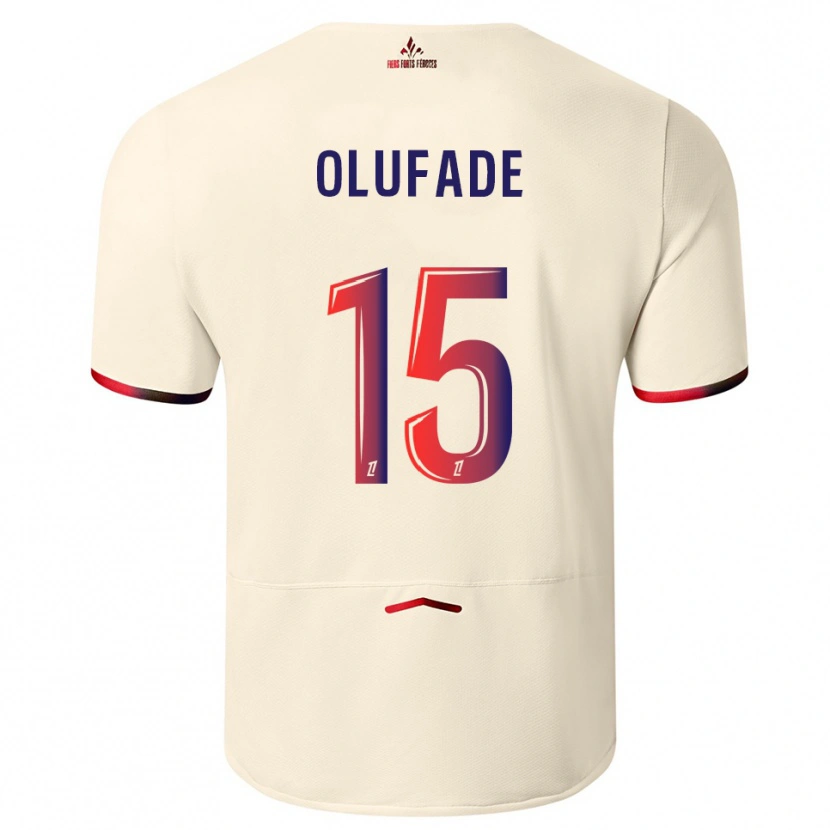 Danxen Pánské Kingsley Olufade #15 Špinavě Bílá Červená Daleko Hráčské Dresy 2025/26 Dres