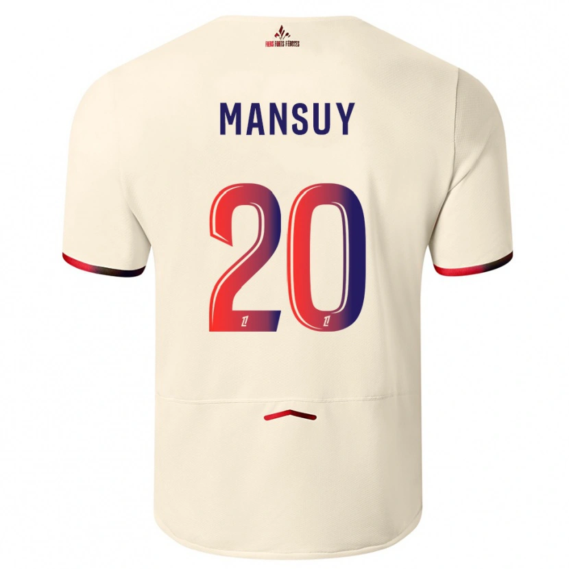 Danxen Pánské Heloise Mansuy #20 Špinavě Bílá Červená Daleko Hráčské Dresy 2025/26 Dres