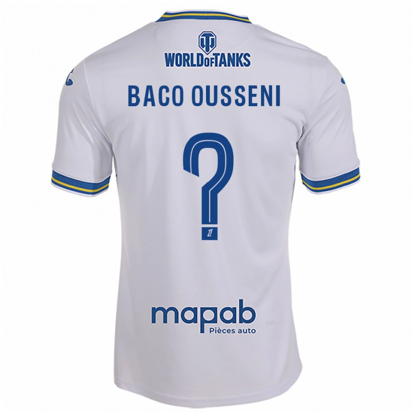 Danxen Pánské Timothée Baco Ousseni #0 Bílá Nebesky Modrá Daleko Hráčské Dresy 2025/26 Dres