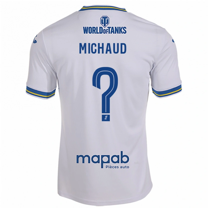 Danxen Pánské Etan Michaud #0 Bílá Nebesky Modrá Daleko Hráčské Dresy 2025/26 Dres