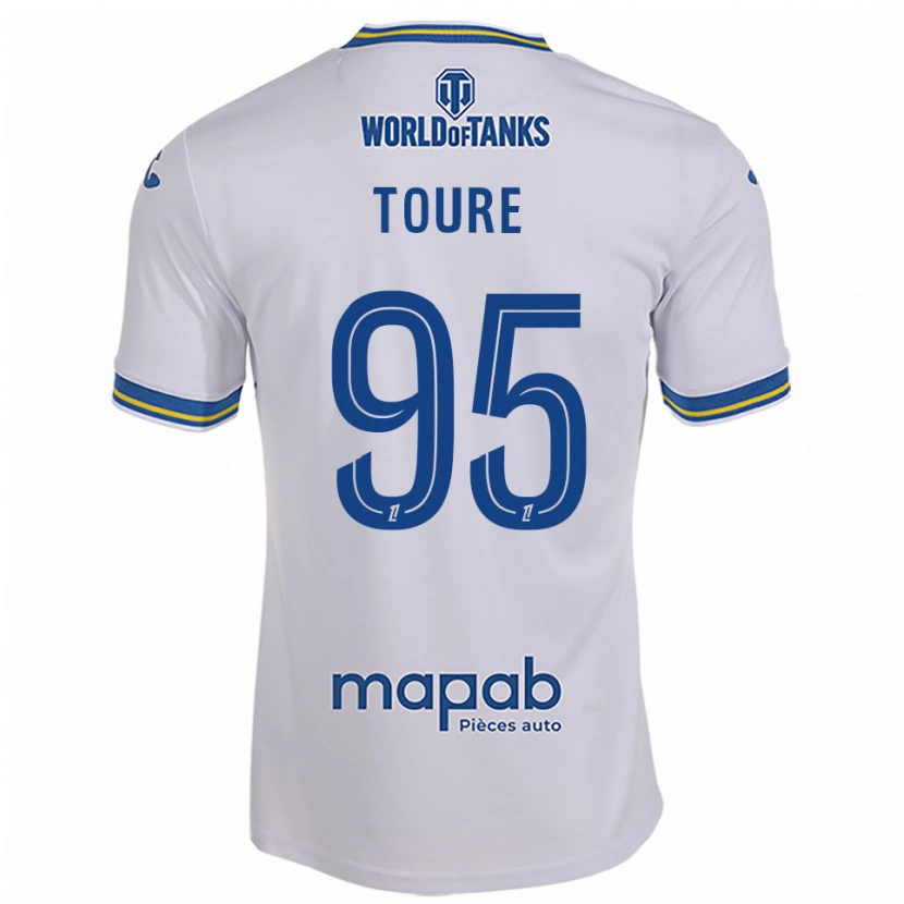 Danxen Pánské Isaak Touré #95 Bílá Nebesky Modrá Daleko Hráčské Dresy 2025/26 Dres