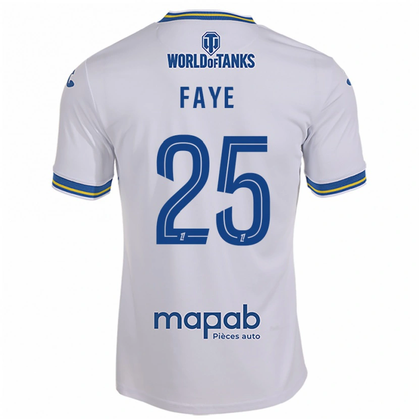 Danxen Pánské Abdoulaye Faye #25 Bílá Nebesky Modrá Daleko Hráčské Dresy 2025/26 Dres