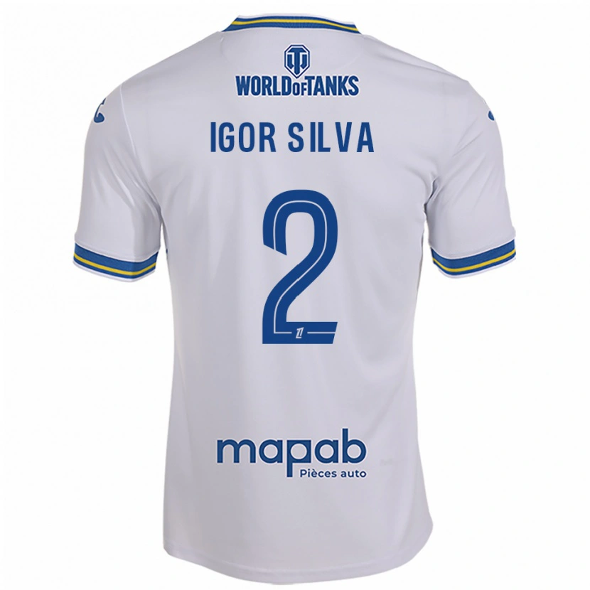 Danxen Pánské Igor Silva #2 Bílá Nebesky Modrá Daleko Hráčské Dresy 2025/26 Dres