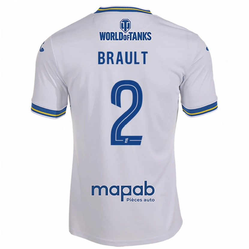 Danxen Pánské Matis Brault #2 Bílá Nebesky Modrá Daleko Hráčské Dresy 2025/26 Dres