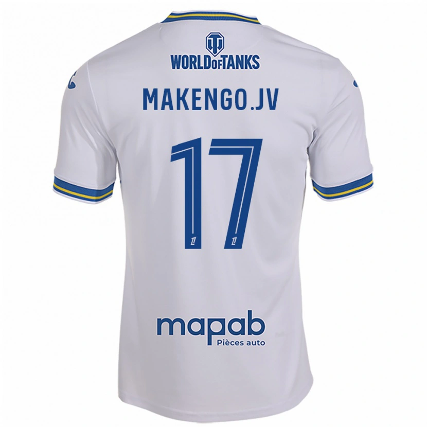Danxen Pánské Jean-Victor Makengo #17 Bílá Nebesky Modrá Daleko Hráčské Dresy 2025/26 Dres