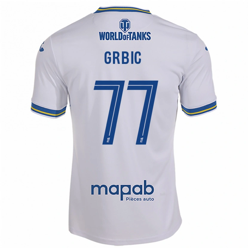 Danxen Pánské Adrian Grbic #77 Bílá Nebesky Modrá Daleko Hráčské Dresy 2025/26 Dres