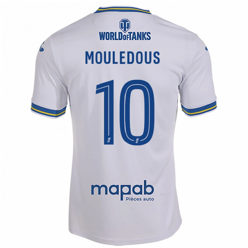 Danxen Pánské Antton Mouledous #10 Bílá Nebesky Modrá Daleko Hráčské Dresy 2025/26 Dres