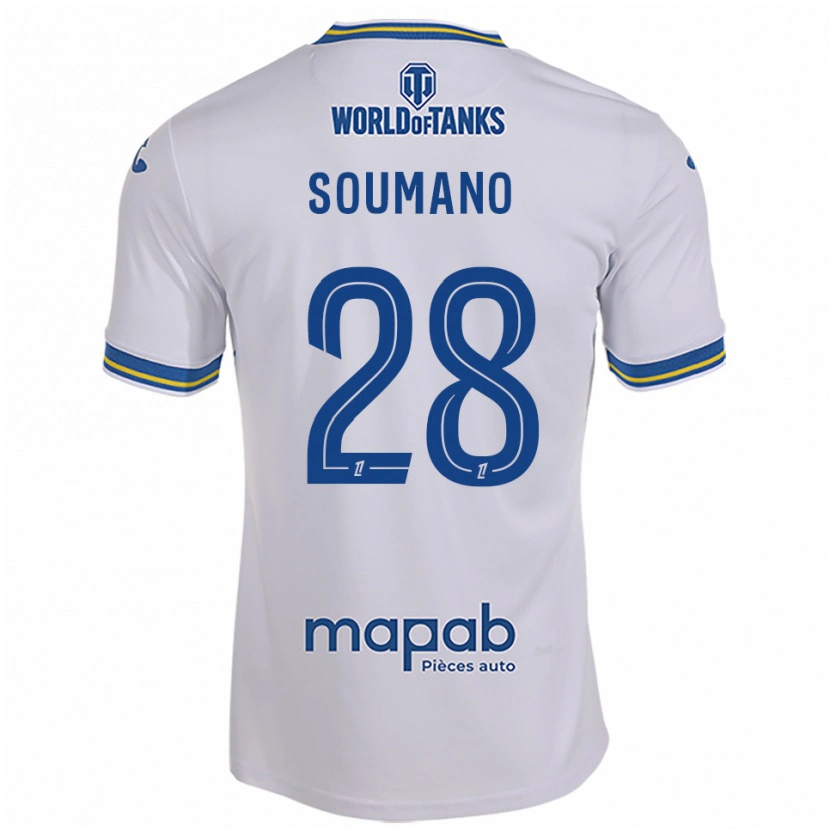Danxen Pánské Sambou Soumano #28 Bílá Nebesky Modrá Daleko Hráčské Dresy 2025/26 Dres