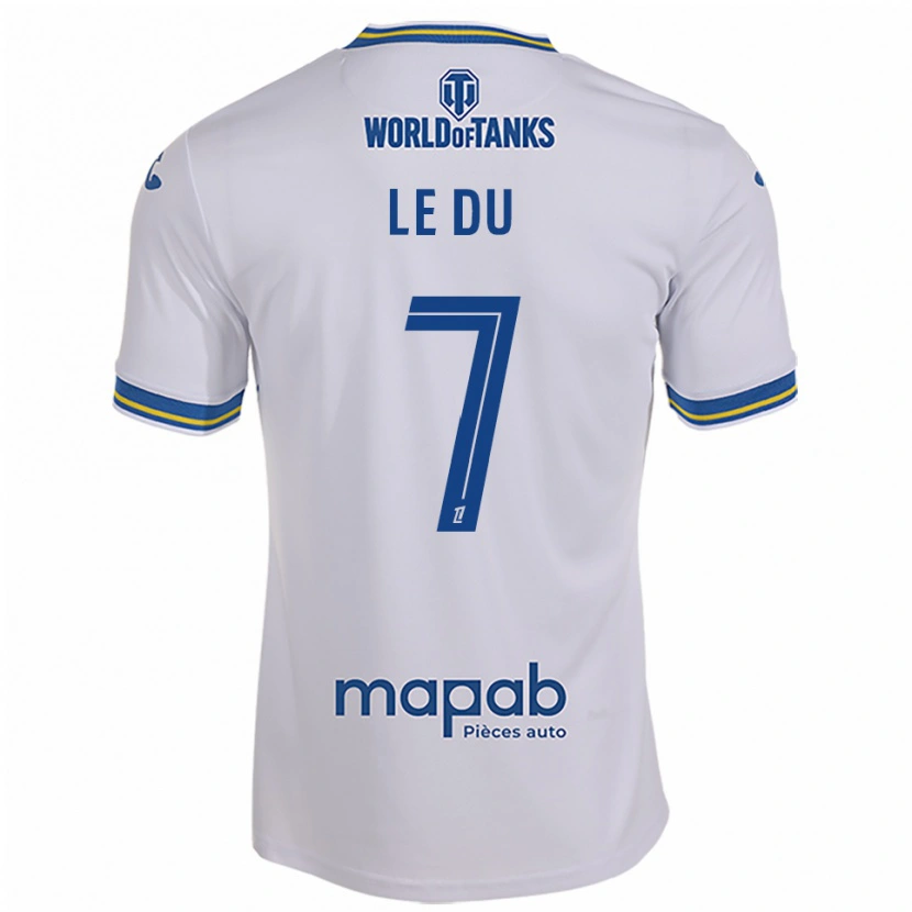 Danxen Pánské Océane Le Du #7 Bílá Nebesky Modrá Daleko Hráčské Dresy 2025/26 Dres