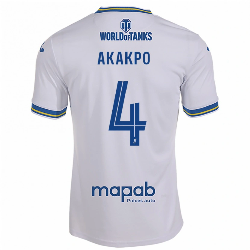 Danxen Pánské Izak Akakpo #4 Bílá Nebesky Modrá Daleko Hráčské Dresy 2025/26 Dres