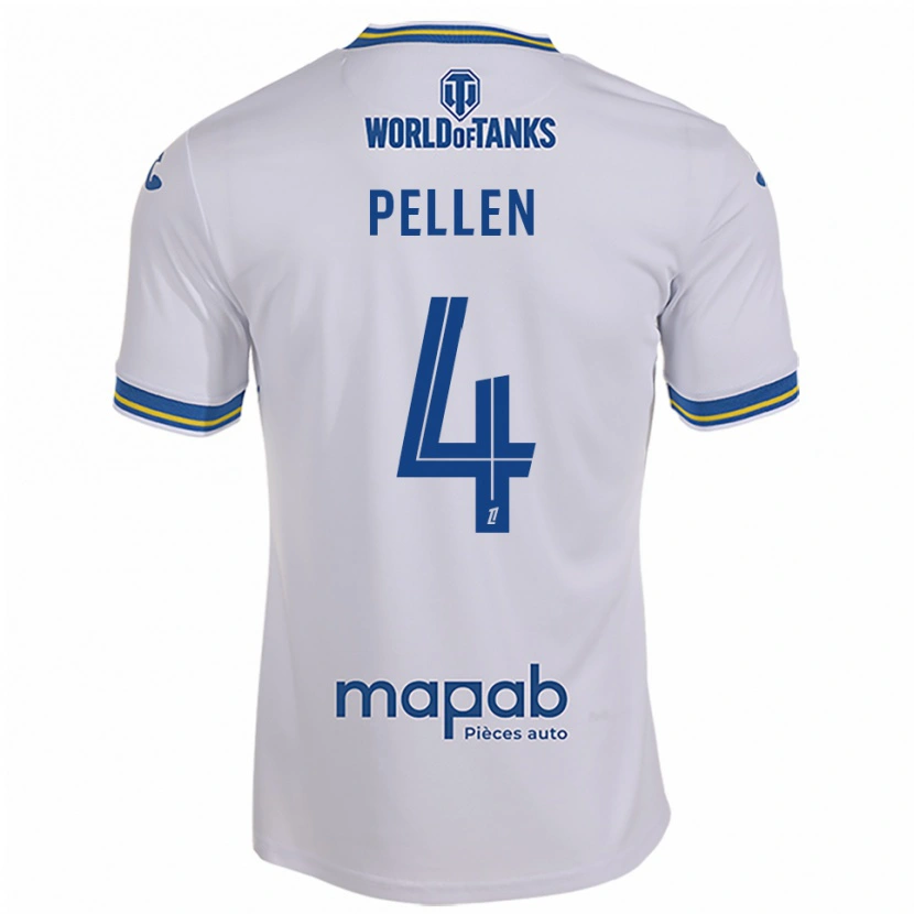 Danxen Pánské Louise Pellen #4 Bílá Nebesky Modrá Daleko Hráčské Dresy 2025/26 Dres