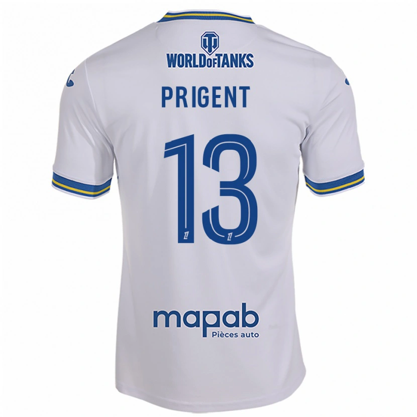 Danxen Pánské Matéo Prigent #13 Bílá Nebesky Modrá Daleko Hráčské Dresy 2025/26 Dres