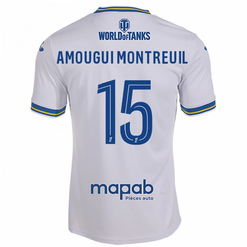 Danxen Pánské Maceo Amougui Montreuil #15 Bílá Nebesky Modrá Daleko Hráčské Dresy 2025/26 Dres