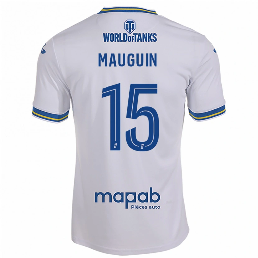 Danxen Pánské Alexiane Mauguin #15 Bílá Nebesky Modrá Daleko Hráčské Dresy 2025/26 Dres