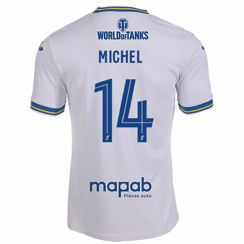 Danxen Pánské Raphaël Michel #14 Bílá Nebesky Modrá Daleko Hráčské Dresy 2025/26 Dres