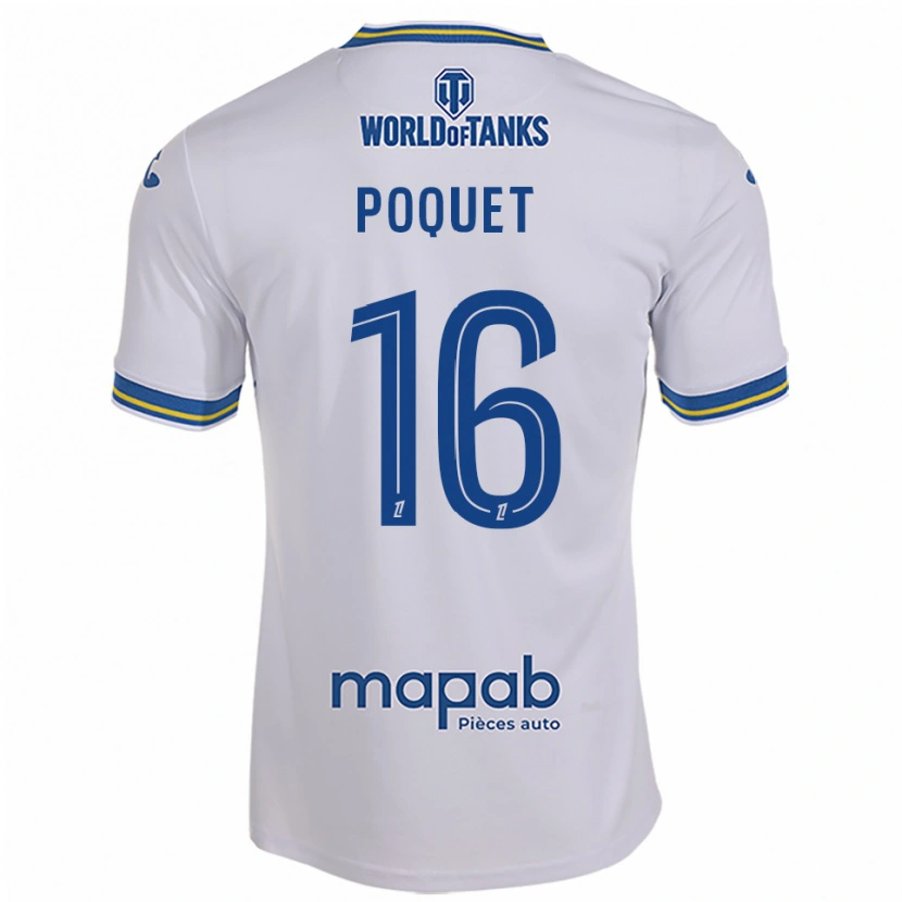 Danxen Pánské Camille Poquet #16 Bílá Nebesky Modrá Daleko Hráčské Dresy 2025/26 Dres