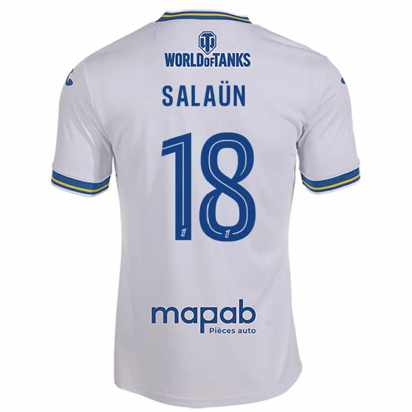 Danxen Pánské Elody Salaün #18 Bílá Nebesky Modrá Daleko Hráčské Dresy 2025/26 Dres